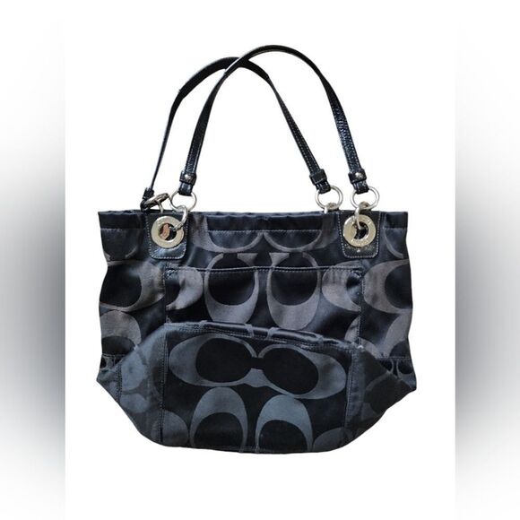 COACH Black Signature Tote Bag - Picture 3 of 8